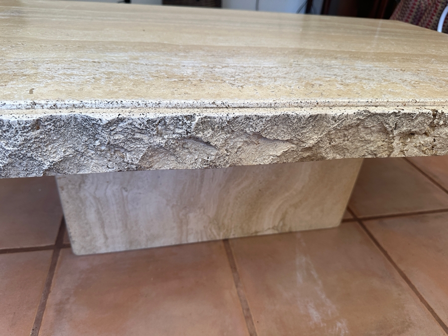Travertine Coffee Table 51W X 28D X 16H [Photo 5]