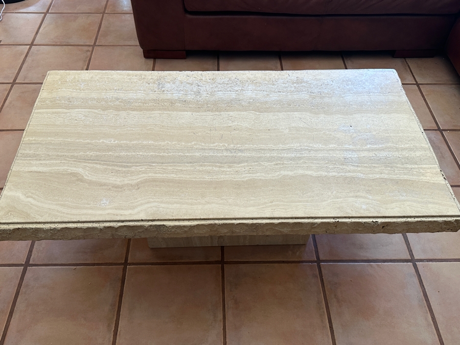 Travertine Coffee Table 51W X 28D X 16H [Photo 3]