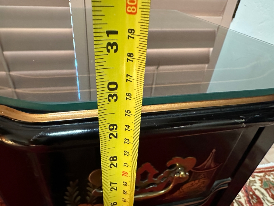 Chinoiserie Wooden 4-Drawer Chest Of Drawers Dresser By Jasper 35W X 17D X 29.5H [Photo 13]