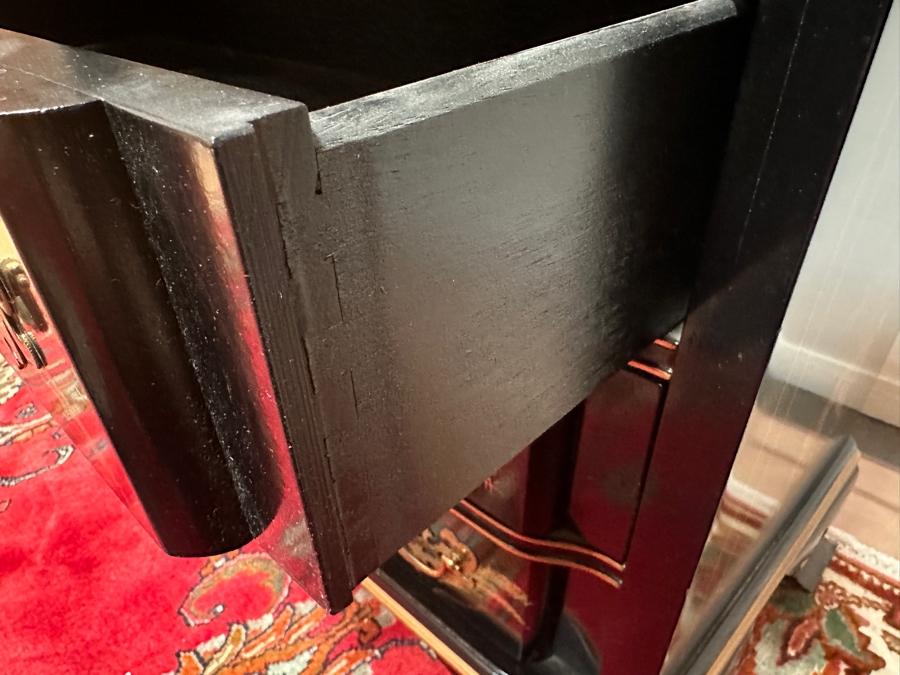 Chinoiserie Wooden 4-Drawer Chest Of Drawers Dresser By Jasper 35W X 17D X 29.5H [Photo 8]