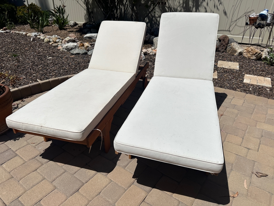 Outdoor Safavieh Newport Sold Wood Chaise Lounge Chairs 79' [Photo 3]