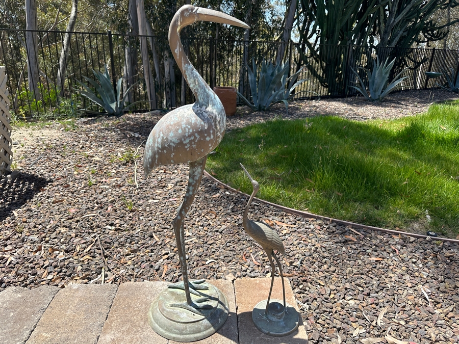 Outdoor Metal Heron Garden Scluptures 35'H and 18.5'H [Photo 3]