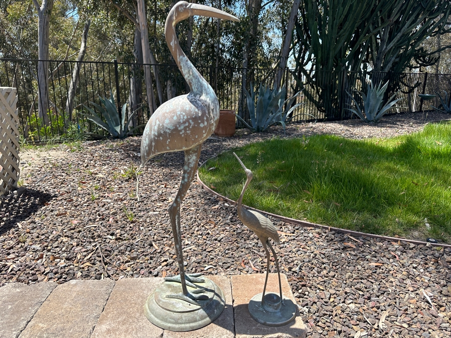 Outdoor Metal Heron Garden Scluptures 35'H and 18.5'H [Photo 2]