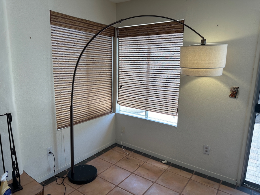 Arch Floor Lamp With Marble Base 79'H