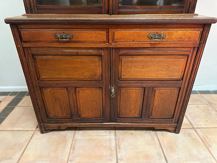 Antique Wooden Cabinet Bookcase 47W X 18D X 88H [Photo 3]