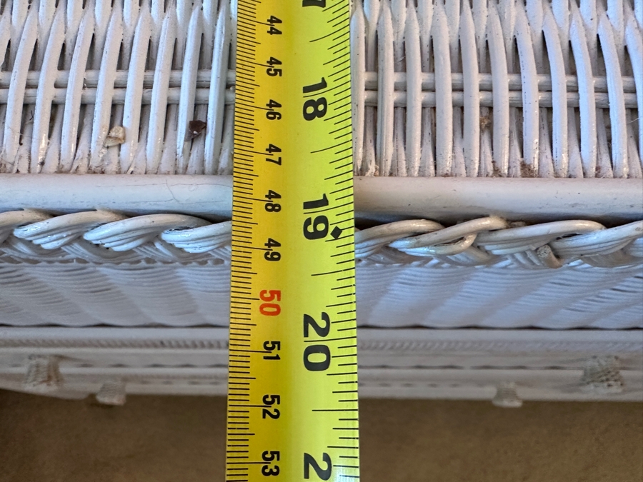 Vintage Lexington Henry Link White Wicker Double Dresser 58'W x 19'D x 29.5'H [Photo 7]