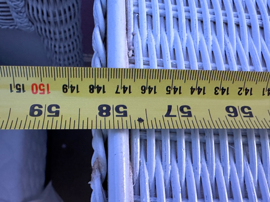 Vintage Lexington Henry Link White Wicker Double Dresser 58'W x 19'D x 29.5'H [Photo 6]