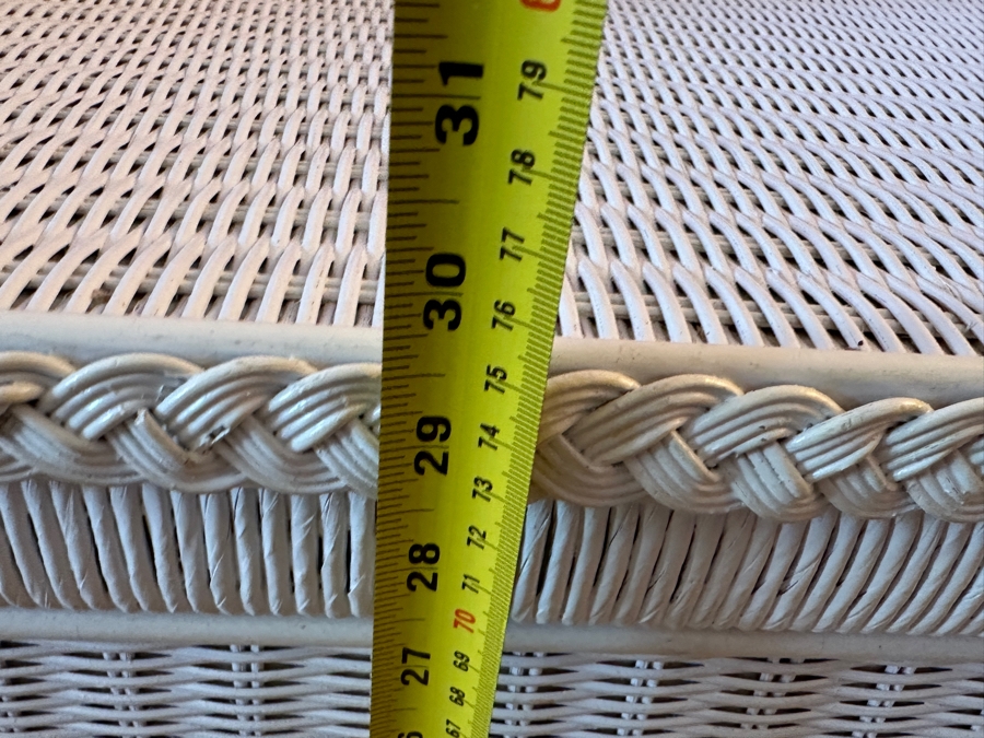 Vintage Lexington Henry Link White Wicker Double Dresser 58'W x 19'D x 29.5'H [Photo 8]