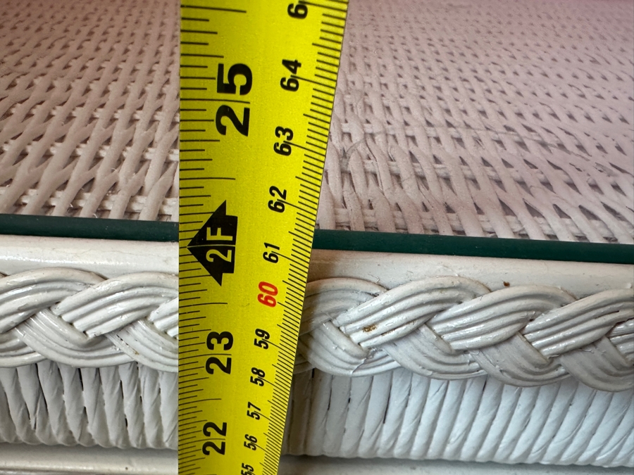 Vintage Lexington Henry Link White Wicker Nightstand 23'w x 17'D x 24'H [Photo 6]