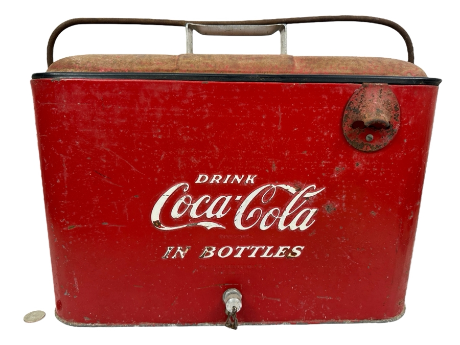VIntage 1950's Coca-Cola Cooler 18'W x 9.5'D x 15'H