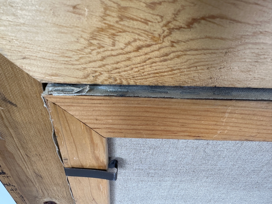 Original Impressionist Pointillism Landscape Painting On Canvas Unsigned Artist Unknown 20 X 16 Framed 26 X 22 [Photo 11]