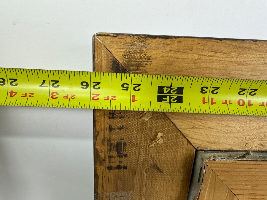 Original Impressionist Pointillism Landscape Painting On Canvas Unsigned Artist Unknown 20 X 16 Framed 26 X 22 [Photo 12]