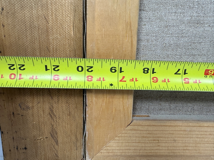 Original Impressionist Pointillism Landscape Painting On Canvas Unsigned Artist Unknown 20 X 16 Framed 26 X 22 [Photo 9]