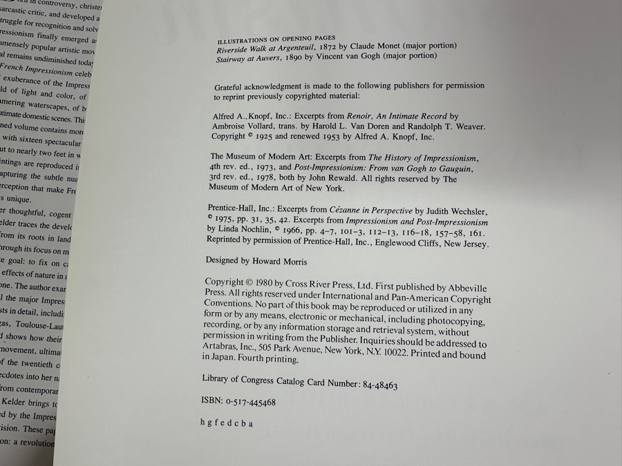 'The Great Book Of French Impressionism' Hardcover Coffee Table Book by Diane Kelder 12' x 15' Retails $100 [Photo 5]