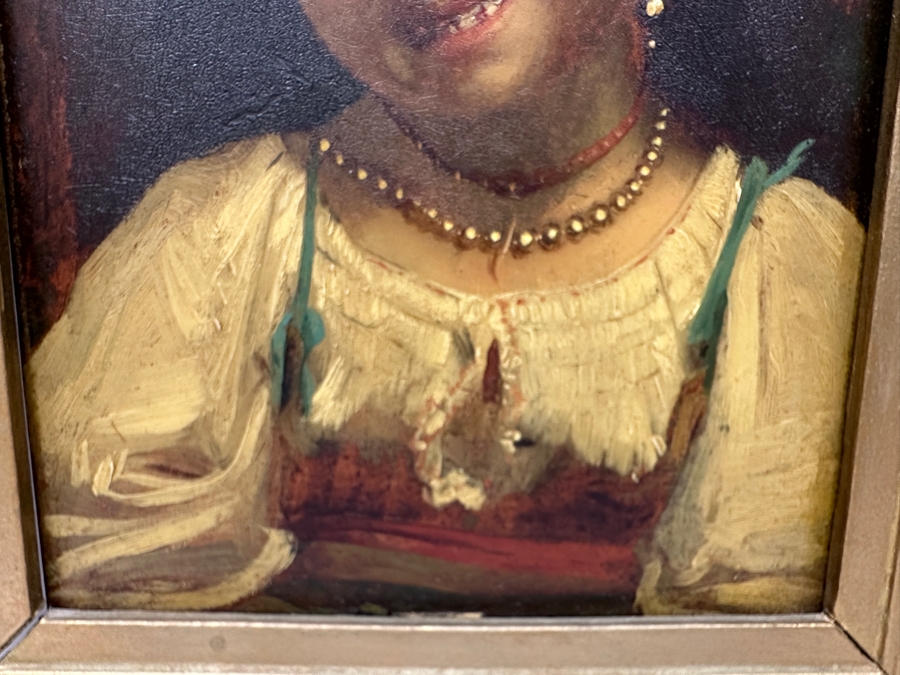 Leon Jean Basile Perrault (1832-1908, French) Original Portrait Oil Painting On Board 6 X 9.5 Framed 12.5 X 16 [Photo 5]