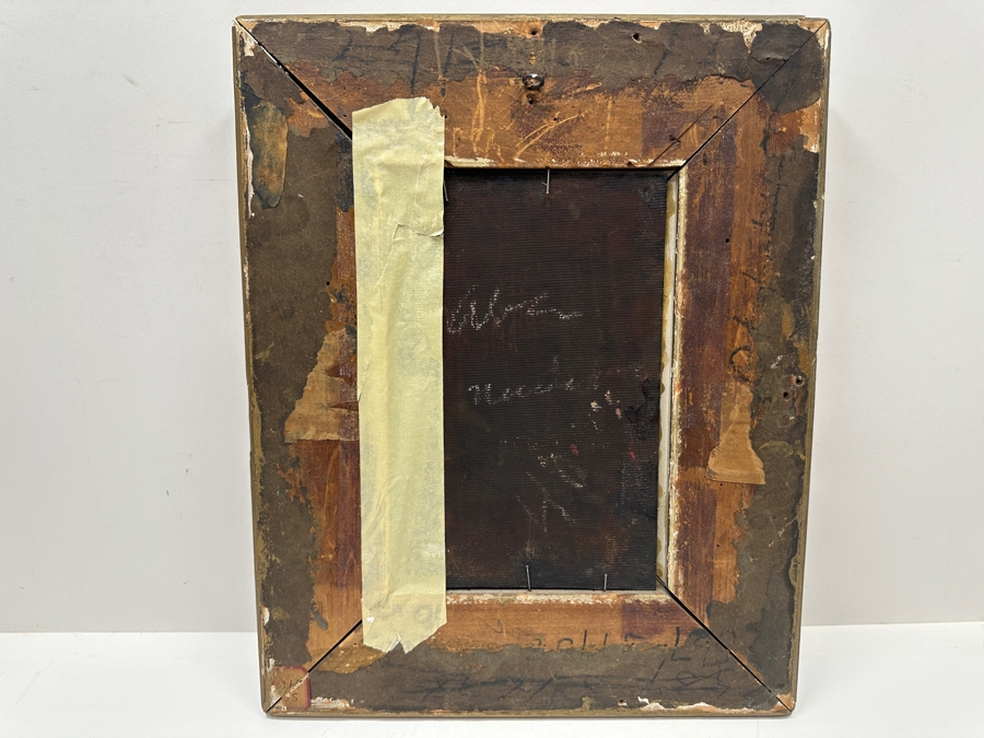 Leon Jean Basile Perrault (1832-1908, French) Original Portrait Oil Painting On Board 6 X 9.5 Framed 12.5 X 16 [Photo 9]