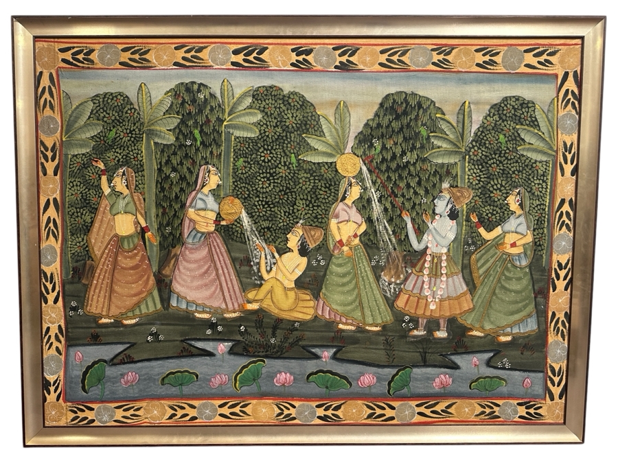 Just Added - Original Indian Painting 46 X 33 Framed 49 X 37 [Photo 1]