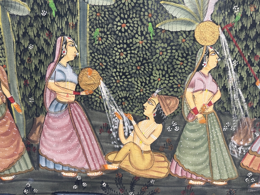 Just Added - Original Indian Painting 46 X 33 Framed 49 X 37 [Photo 3]