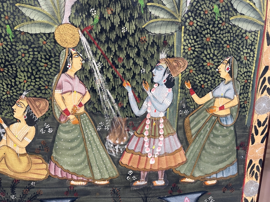 Just Added - Original Indian Painting 46 X 33 Framed 49 X 37 [Photo 4]