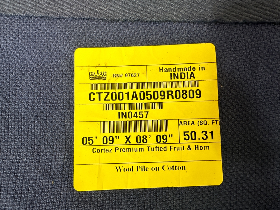 Just Added - Wool Area Rug Made in India 69' X 105' [Photo 5]