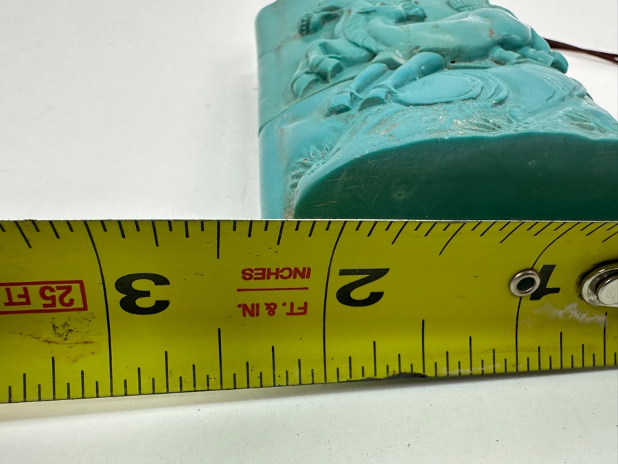 Just Added - Japanese Resin Inro Box with Horse Motif and Dog Netsuke 2.25'W x 3.5'H [Photo 17]