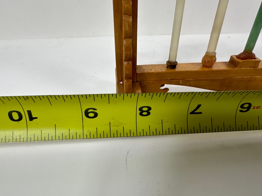 Just Added - Miniature Chinese Weapons and Wooden Stand Made of Semi-Precious Stones and Jade 8.5'W x 7.5'H [Photo 10]