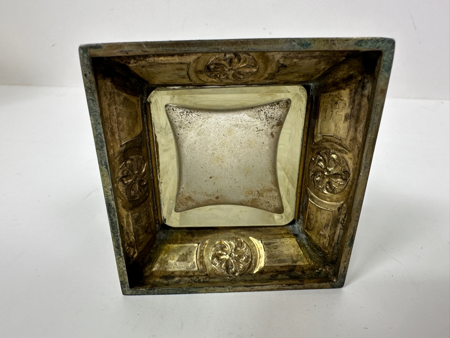 Just Added - Edwardian 800 Silver and Glass Bud Vase 7.5'H [Photo 6]