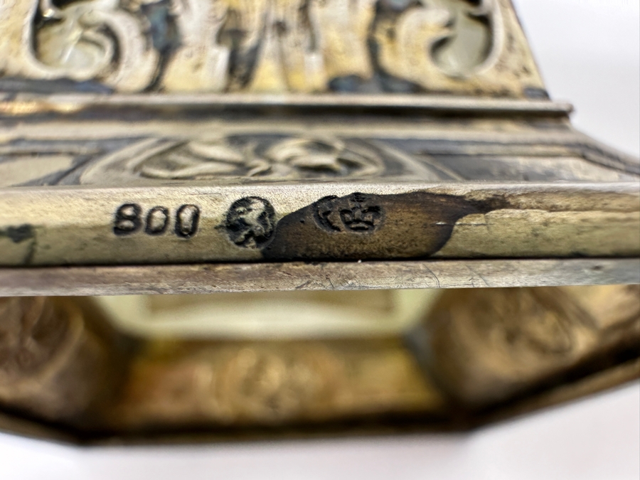 Just Added - Edwardian 800 Silver and Glass Bud Vase 7.5'H [Photo 4]