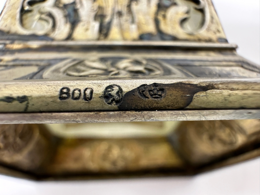 Just Added - Edwardian 800 Silver and Glass Bud Vase 7.5'H [Photo 5]