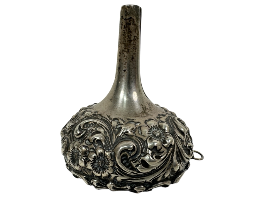Just Added - Sterling Silver Repousse Wine Funnel 41.7g Silver Melt Value $41 [Photo 1]