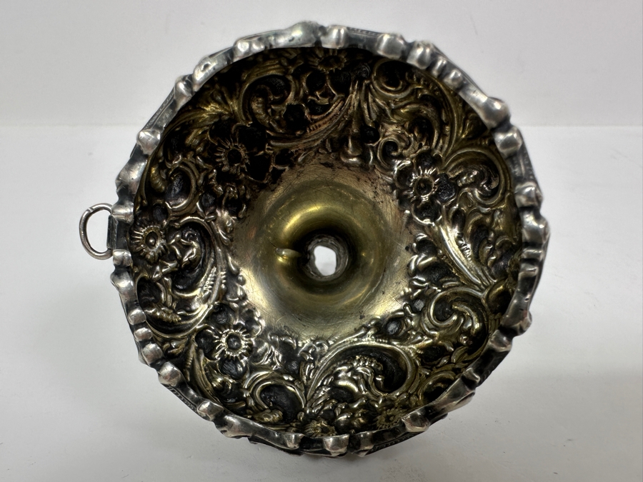 Just Added - Sterling Silver Repousse Wine Funnel 41.7g Silver Melt Value $41 [Photo 5]
