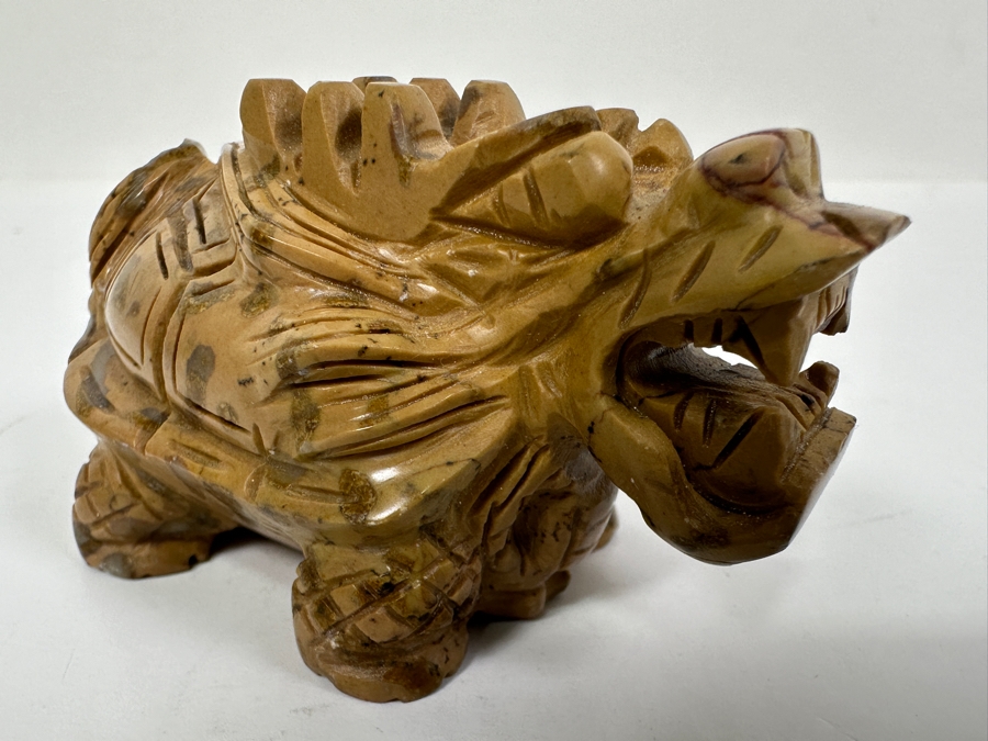 Just Added - Carved Stone Dragon Tortoise Figurine 134.9g [Photo 4]