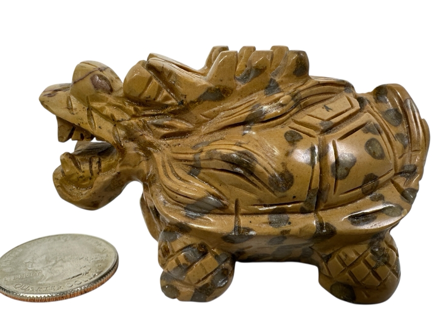 Just Added - Carved Stone Dragon Tortoise Figurine 134.9g [Photo 2]