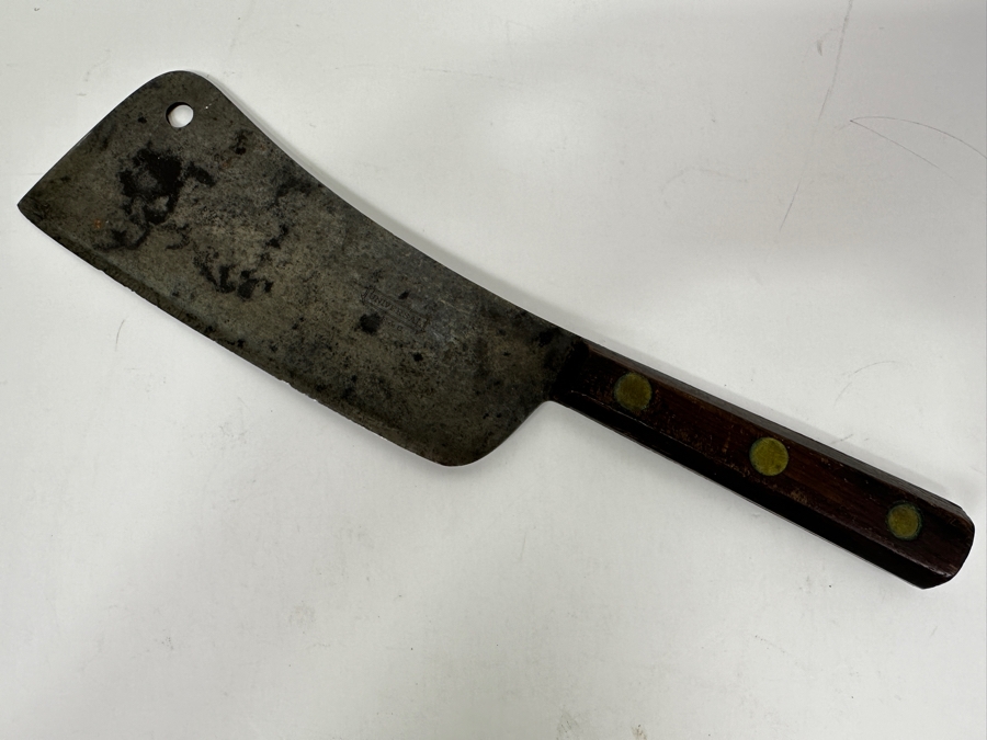 Just Added - Antique Landers Frary and Clark Butcher Cleaver 12' [Photo 3]