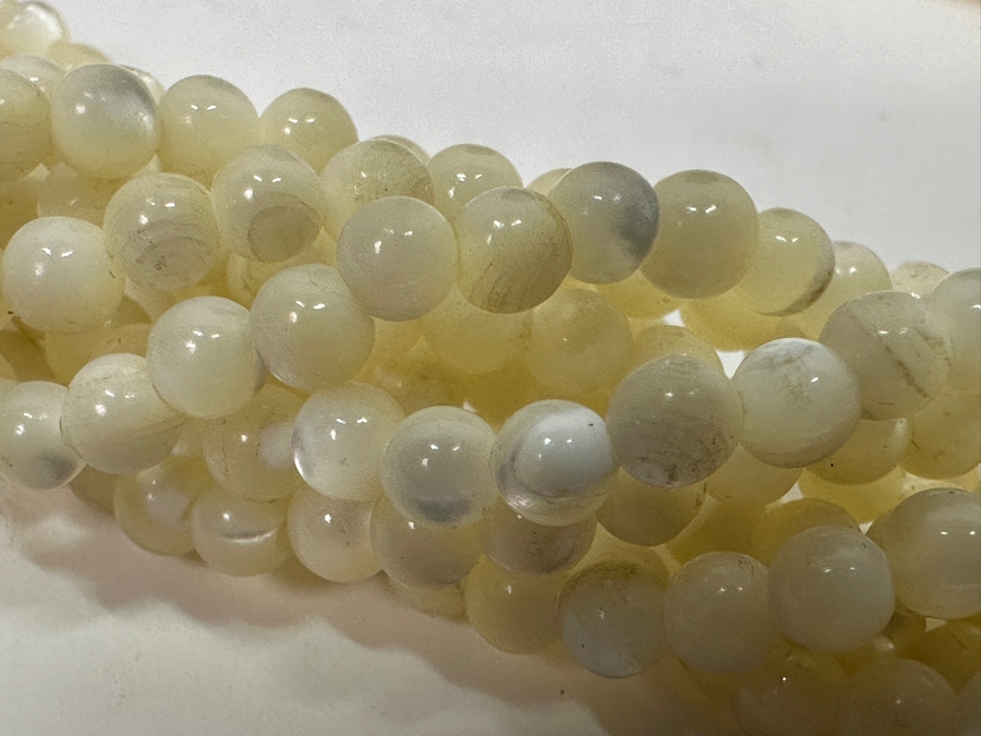 Just Added - Multi-Strand White Mother of Pearl Round Beaded Necklace 18' [Photo 5]
