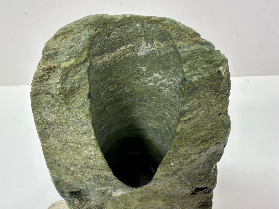 Just Added - Signed Carved Stone Vase 6'H [Photo 3]