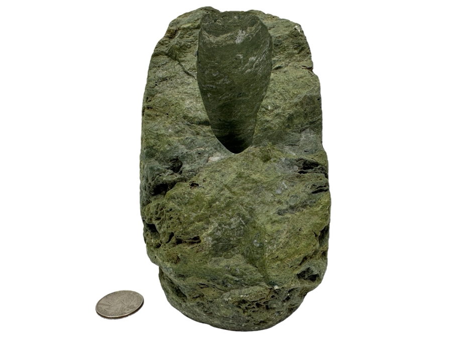 Just Added - Signed Carved Stone Vase 6'H [Photo 1]