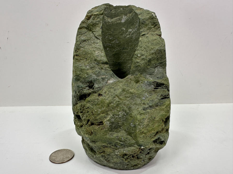 Just Added - Signed Carved Stone Vase 6'H [Photo 2]