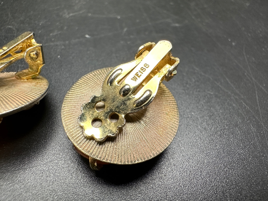 Just Added - Vintage Weiss Clip On Earrings [Photo 4]