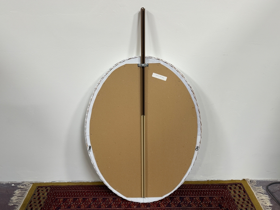Just Added - Vintage Lexington Henry Link White Wicker Mirror 29' x 38' [Photo 5]