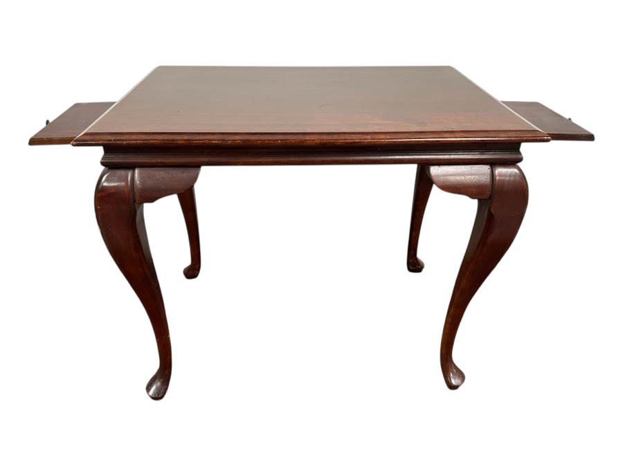 Just Added - Queen Anne Tea Table Side Table With Pull Out Trays By Null 18W X 28D X 24H