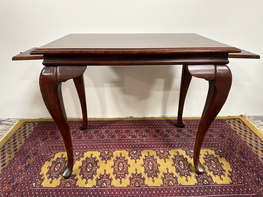 Just Added - Queen Anne Tea Table Side Table With Pull Out Trays By Null 18W X 28D X 24H [Photo 3]