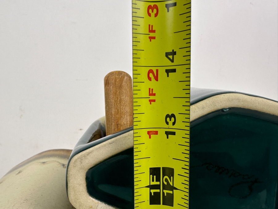 Just Added - Rodolfo Padilla (7) Stackable Drip Glaze Studio Pottery Coffee Mugs With Wooden Stand 14'H [Photo 10]