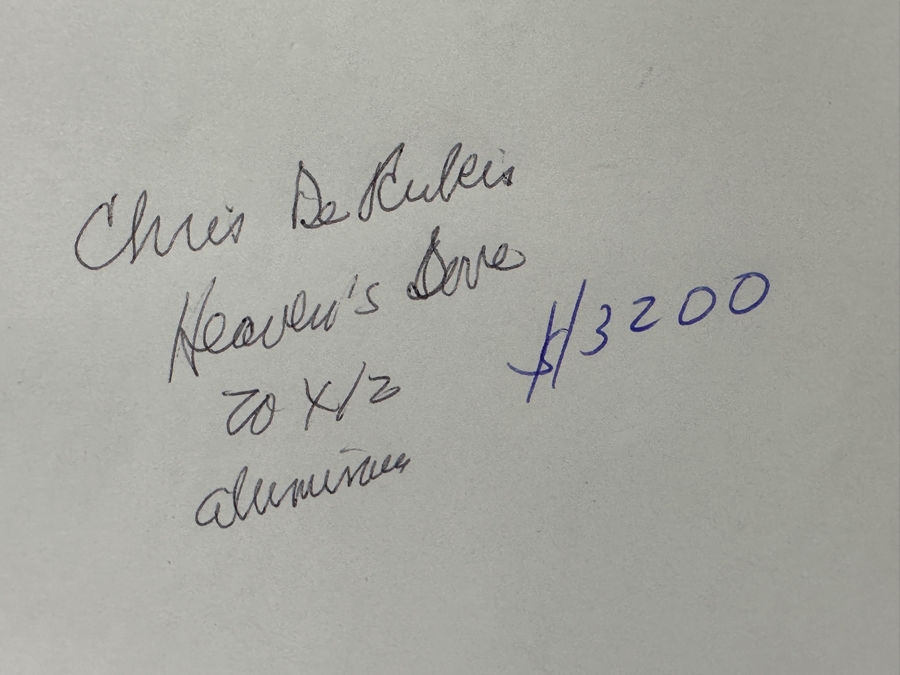 Just Added - Chris DeRubeis Original Mixed Media Painting On Aluminum Signed Lower Right By Artist Titled 'Heaven's Dove' 12 X 19.5 Framed 19.5 X 27.5 With C.O.A. Appraised At $3,200 [Photo 8]