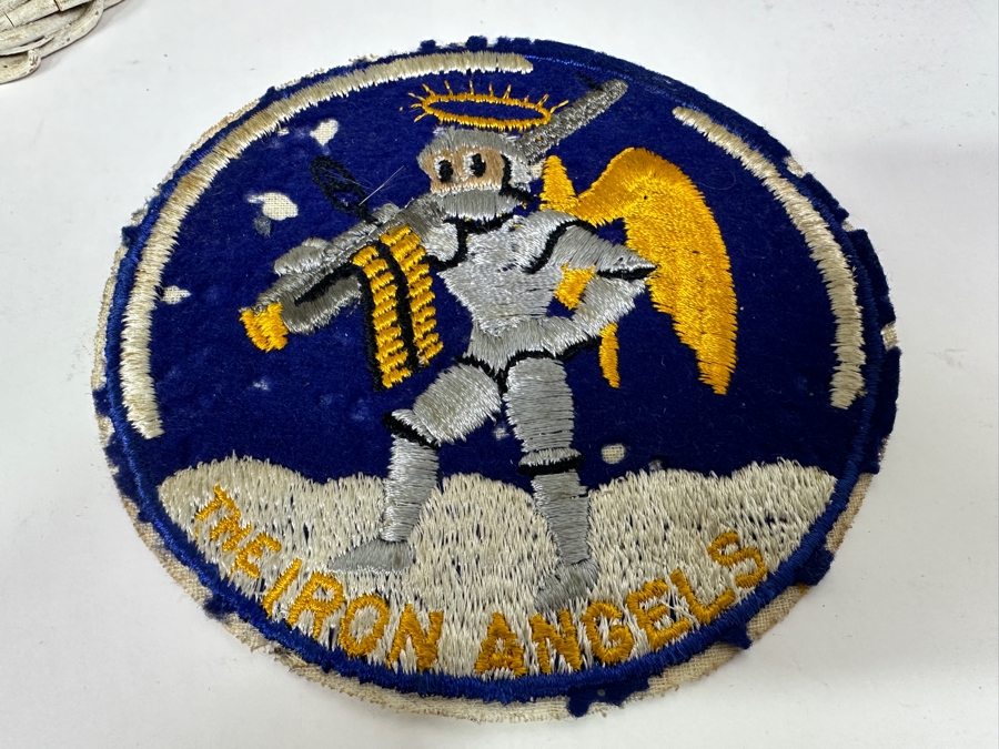 Just Added - US Military WWII/Vietnam M1 Metal Helmet, Pair Of Canteens, Mess Kit & USN WWII VF-14 The Iron Angels US Military Flight Jacket Patch [Photo 3]