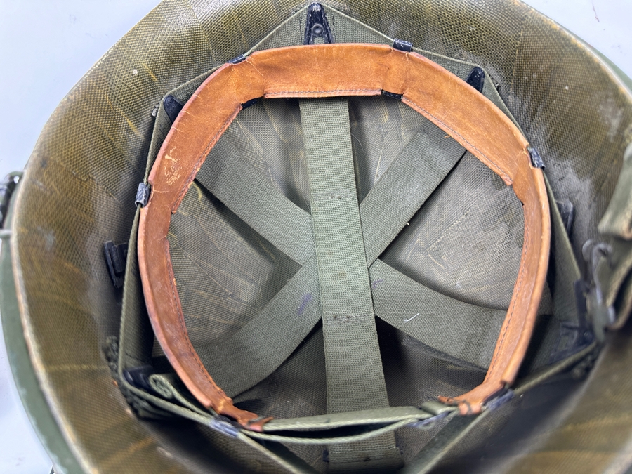 Just Added - US Military WWII/Vietnam M1 Metal Helmet, Pair Of Canteens, Mess Kit & USN WWII VF-14 The Iron Angels US Military Flight Jacket Patch [Photo 6]