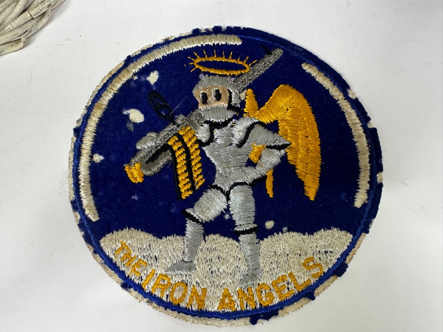 Just Added - US Military WWII/Vietnam M1 Metal Helmet, Pair Of Canteens, Mess Kit & USN WWII VF-14 The Iron Angels US Military Flight Jacket Patch [Photo 2]