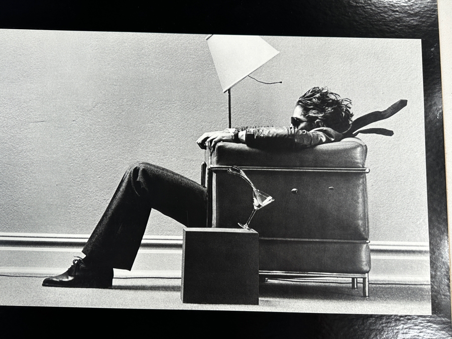 Just Added - Vintage Original 'Blown Away' Steve Steigman Maxell Cassette Tapes Promotional Poster Featuring A Man Seated On A Le Corbusier Armchair 43.5 X 22 [Photo 3]