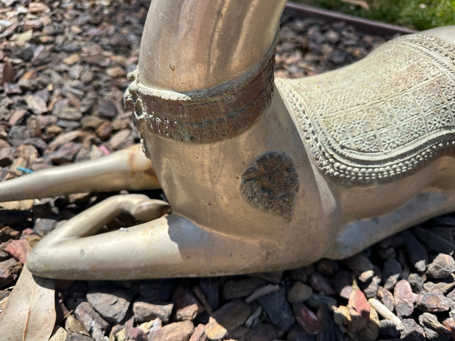 Just Added - Large Mid Century Brass Deer 22'H [Photo 3]