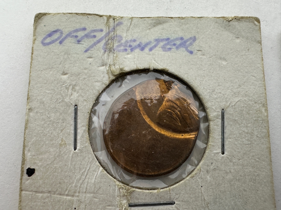 Just Added - (3) Vintage Off-Center Error Pennies [Photo 4]